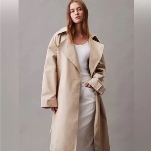 Calvin Klein Women's Tan Trench Coat